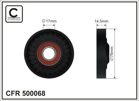 CAFFARO Tensioner pulley Article number: 500068 cheaply