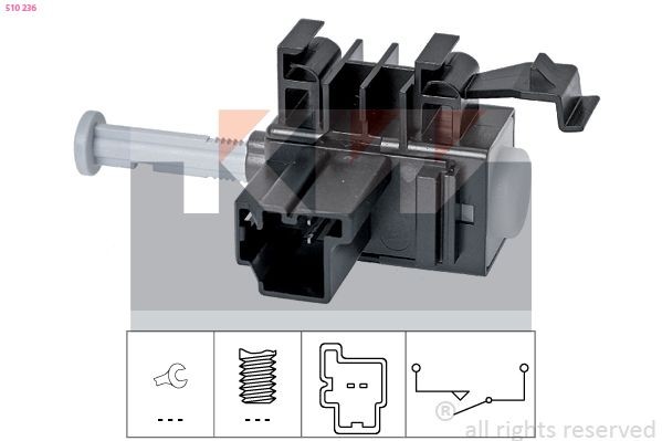 KW 510 236 Switch, clutch control (cruise control) TRANSIT CONNECT 1.5 TDCi 101 PS Diesel