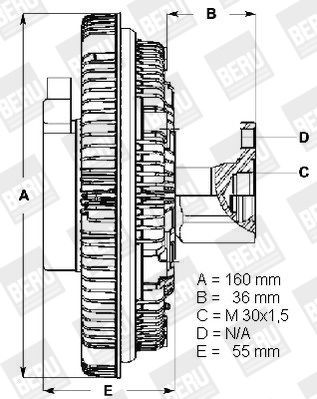 BERU Kobling, kølerventilator Varenummer: LK039 billige