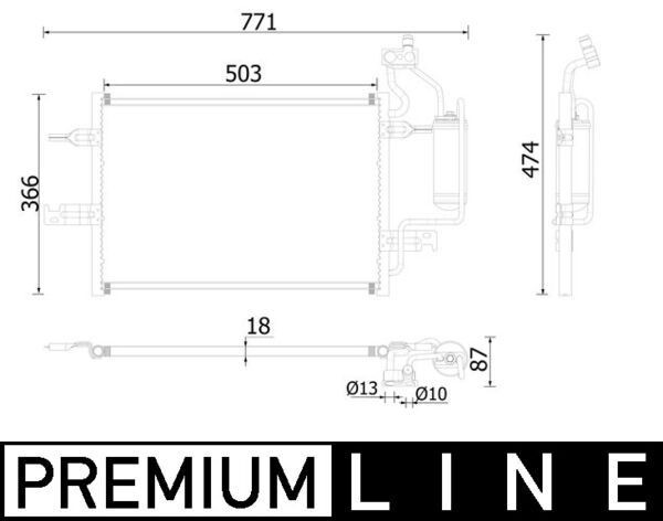 MAHLE ORIGINAL Air conditioning condenser Article number: AC 409 000P cheaply