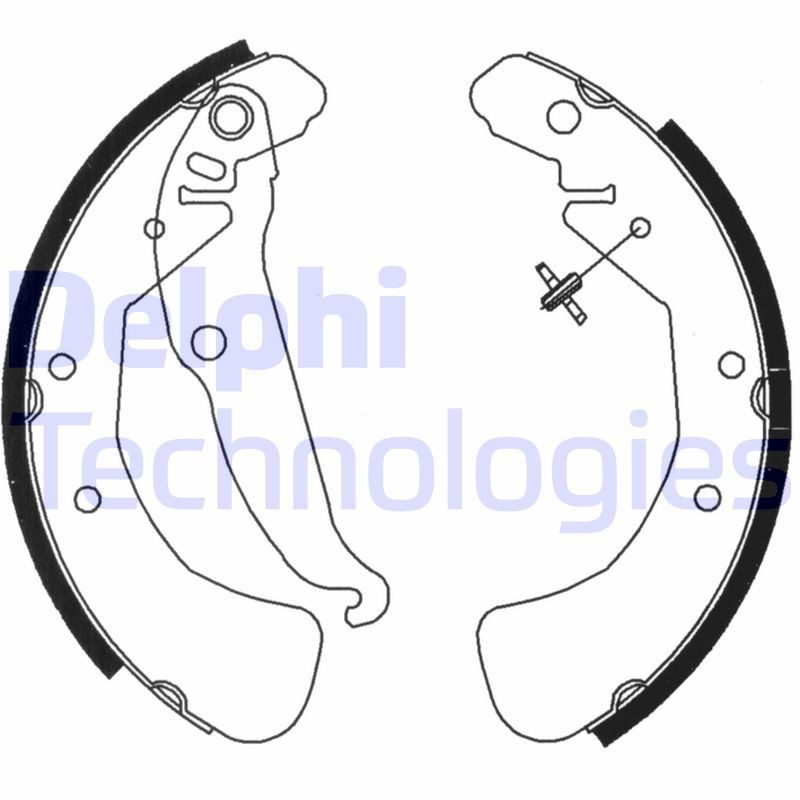 DELPHI Brake Shoe Set Article number: LS1829 cheaply