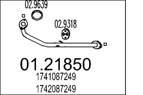 MTS Išleidimo kolektorius prekės numeris: 01.21850 nebrangu