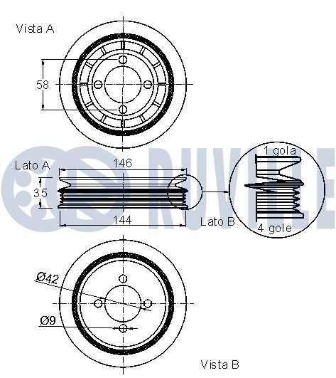 RUVILLE Lant distributie număr articol: 3451022 ieftin