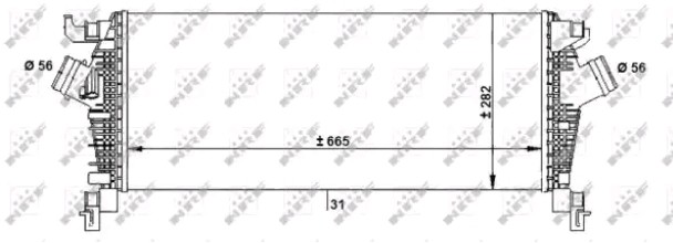 NRF Intercooler Article number: 30932 cheaply