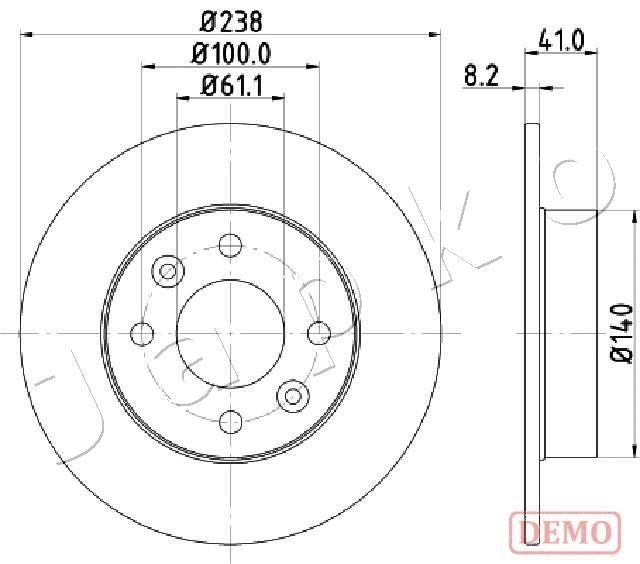 JAPKO Brake disc Article number: 60609 cheaply