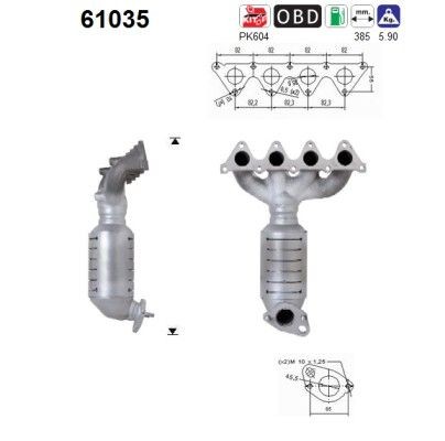 AS Catalytic converter Article number: 61035 cheaply