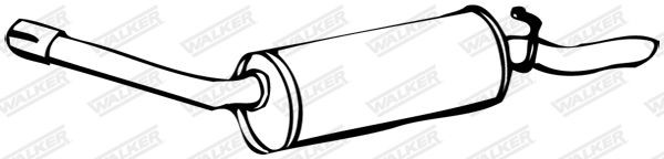 WALKER Rear silencer Article number: 08891 cheaply