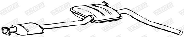 WALKER Middle silencer Article number: 09579 cheaply