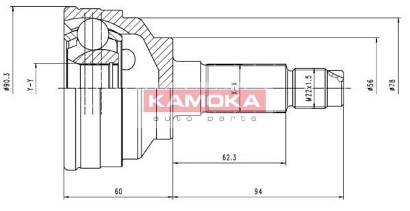 KAMOKA Joint kit, drive shaft Article number: 6558 cheaply