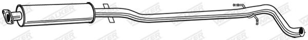 WALKER Middle silencer Article number: 23056 cheaply