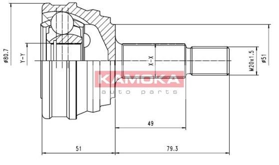 KAMOKA Joint kit, drive shaft Article number: 7010 cheaply