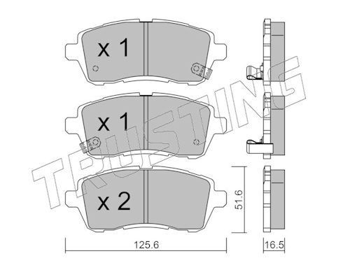 TRUSTING Brake pad set Article number: 809.1 cheaply