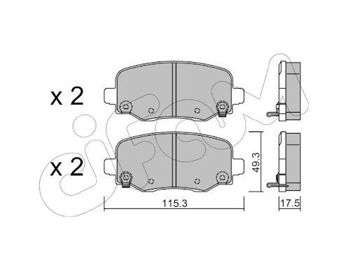 CIFAM Brake pad set Article number: 822-1002-0 cheaply