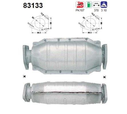 AS Catalytic converter Article number: 83133 cheaply