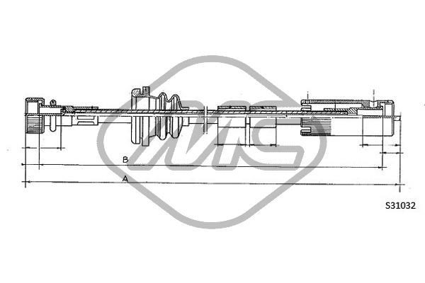 Metalcaucho Speedometer cable Article number: 83659 cheaply