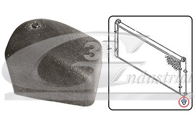 3RG 85734 Mounting, radiator TRANSPORTER 2.4 D Syncro 78 PS Diesel 2003