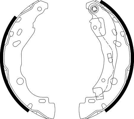 HELLA Brake Shoe Set Article number: 8DB 355 002-641 cheaply