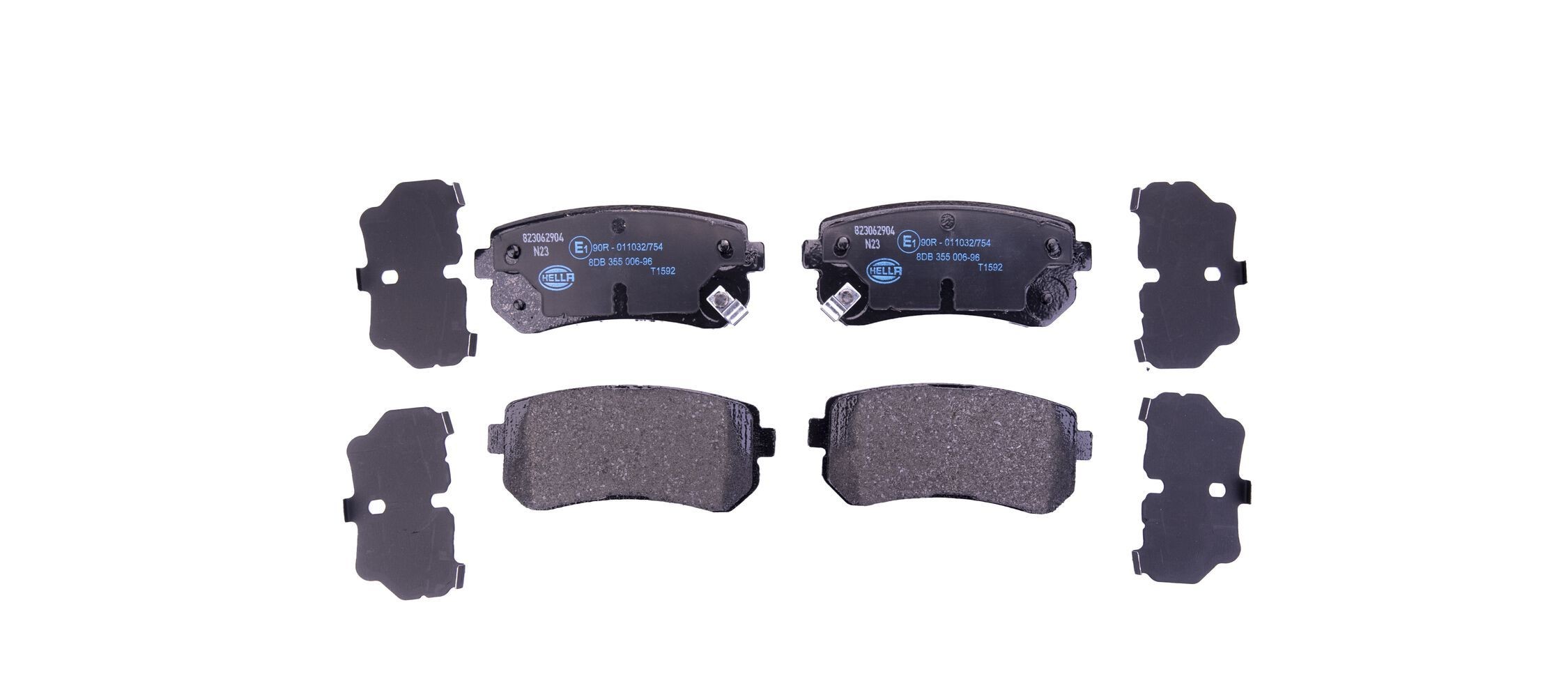 HELLA Brake pad set Article number: 8DB 355 006-961 cheaply