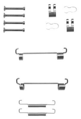 HELLA 8DZ 355 201-901 Lisakomplekt, seisupiduriklotsid DUCATO 2.8 JTD 4x4 122 HP Diisel