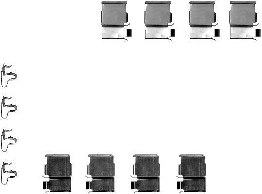 HELLA Accessory Kit, disc brake pads Article number: 8DZ 355 202-371 cheaply