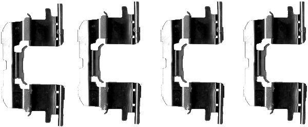 HELLA Accessory Kit, disc brake pads Article number: 8DZ 355 202-691 cheaply