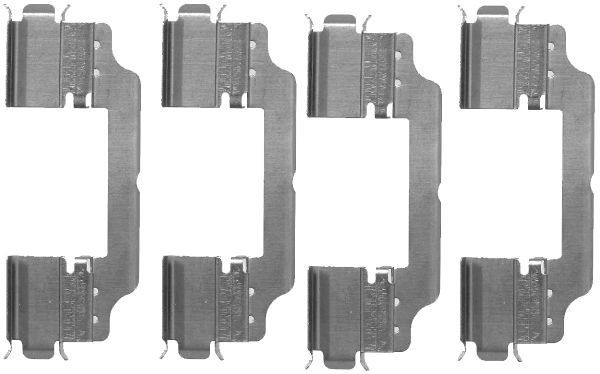 HELLA 8DZ 355 203-301 Lisakomplekt, ketaspiduriklotsid JUMPY 2.0 I (X_RFH) 140 HP Bensiin