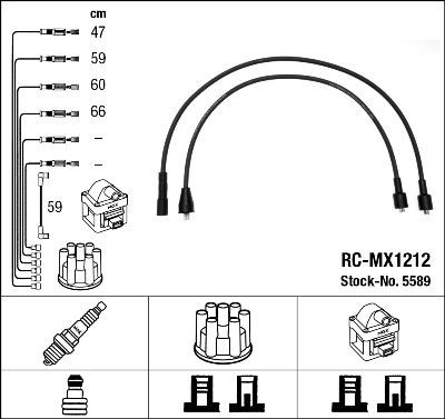 NGK Ignition Cable Kit Article number: 5589 cheaply
