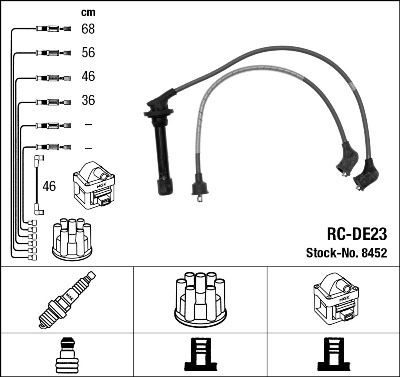 NGK Ignition Cable Kit Article number: 8452 cheaply
