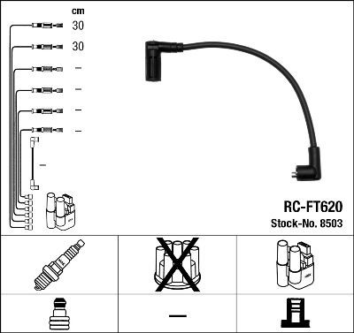 NGK Ignition Cable Kit Article number: 8503 cheaply