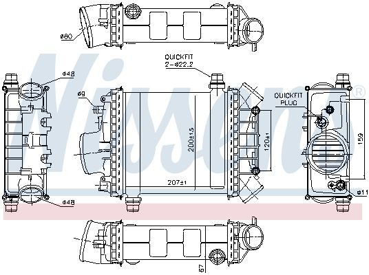 NISSENS Intercooler Article number: 96389 cheaply