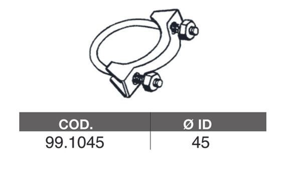 ASSO Exhaust clamp Article number: 99.1045 cheaply
