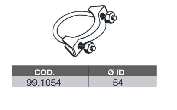 ASSO Exhaust clamp Article number: 99.1054 cheaply
