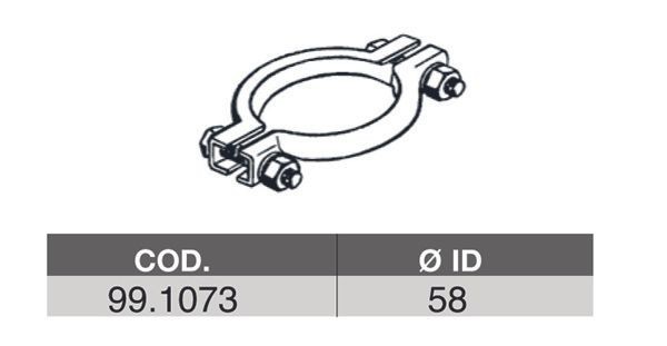 ASSO Exhaust clamp Article number: 99.1073 cheaply