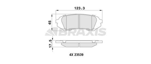 BRAXIS Brake pad set Article number: AA0482 cheaply