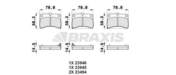 BRAXIS Piduriklotsid Artikli number: AB0347 soodsalt
