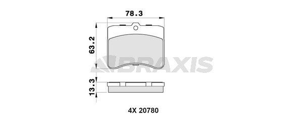 BRAXIS Brake pad set Article number: AB0419 cheaply