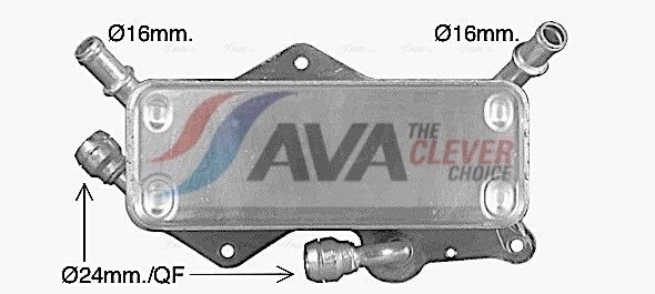 AVA COOLING SYSTEMS Oliekøler, motorolie Varenummer: AI3132 billige