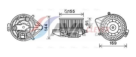 AVA COOLING SYSTEMS El-motor, kabineblæser Varenummer: AI8371 billige