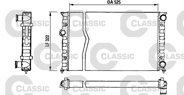 VALEO Engine radiator ContiClassic Article number: 230505 cheaply