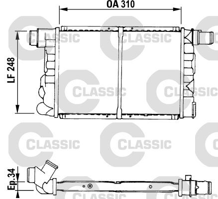 VALEO Engine radiator ContiClassic Article number: 230519 cheaply