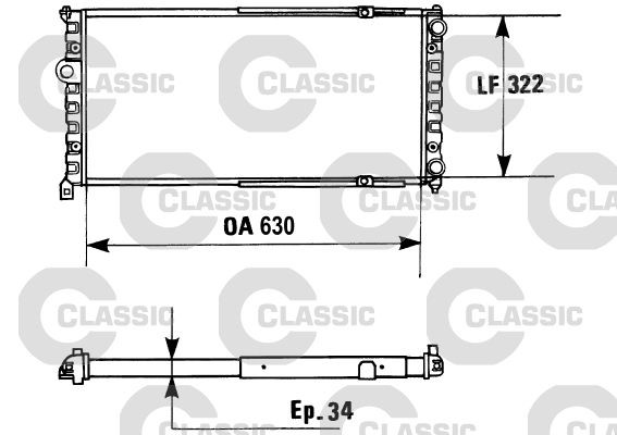 VALEO Engine radiator ContiClassic Article number: 230945 cheaply