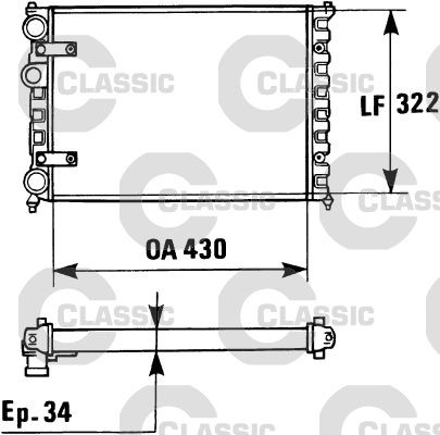 VALEO Engine radiator ContiClassic Article number: 230946 cheaply