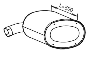 DINEX Middle- / End Silencer Article number: 28455 cheaply