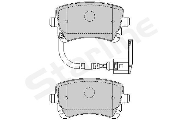 STARLINE Brake pad set Article number: BD S826P cheaply