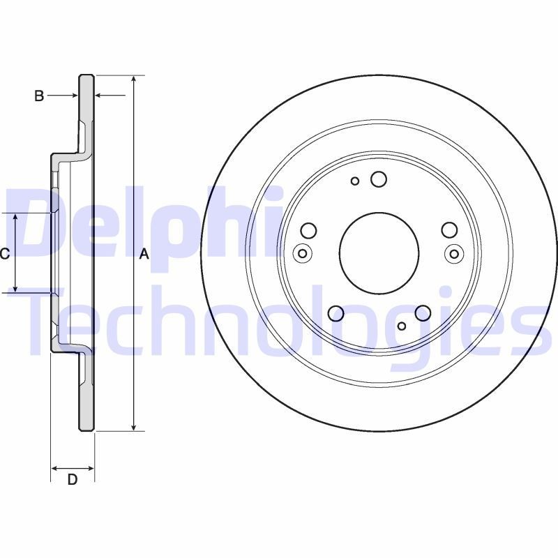 DELPHI Brake disc Article number: BG4773C cheaply