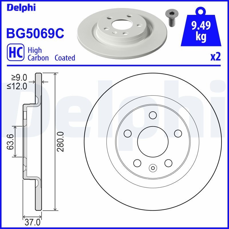 DELPHI Rato guolio komplektas prekės numeris: BK411 nebrangu