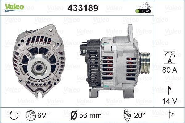 VALEO Alternator Article number: 433189 cheaply