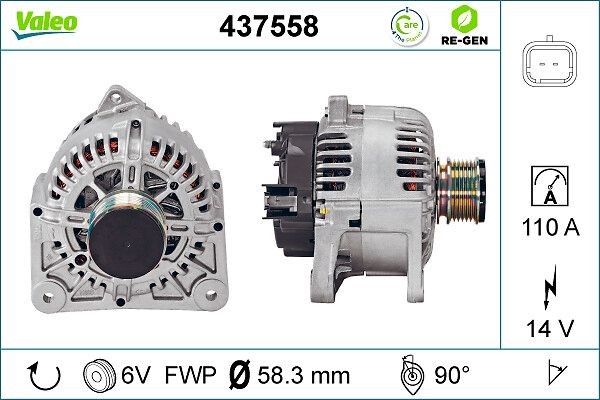 VALEO Alternator Article number: 437558 cheaply