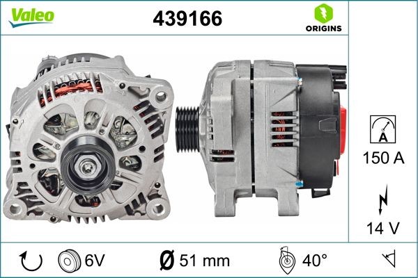 VALEO Alternator Article number: 439166 cheaply