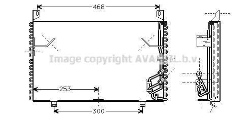PRASCO Air conditioning condenser Article number: BW5199 cheaply